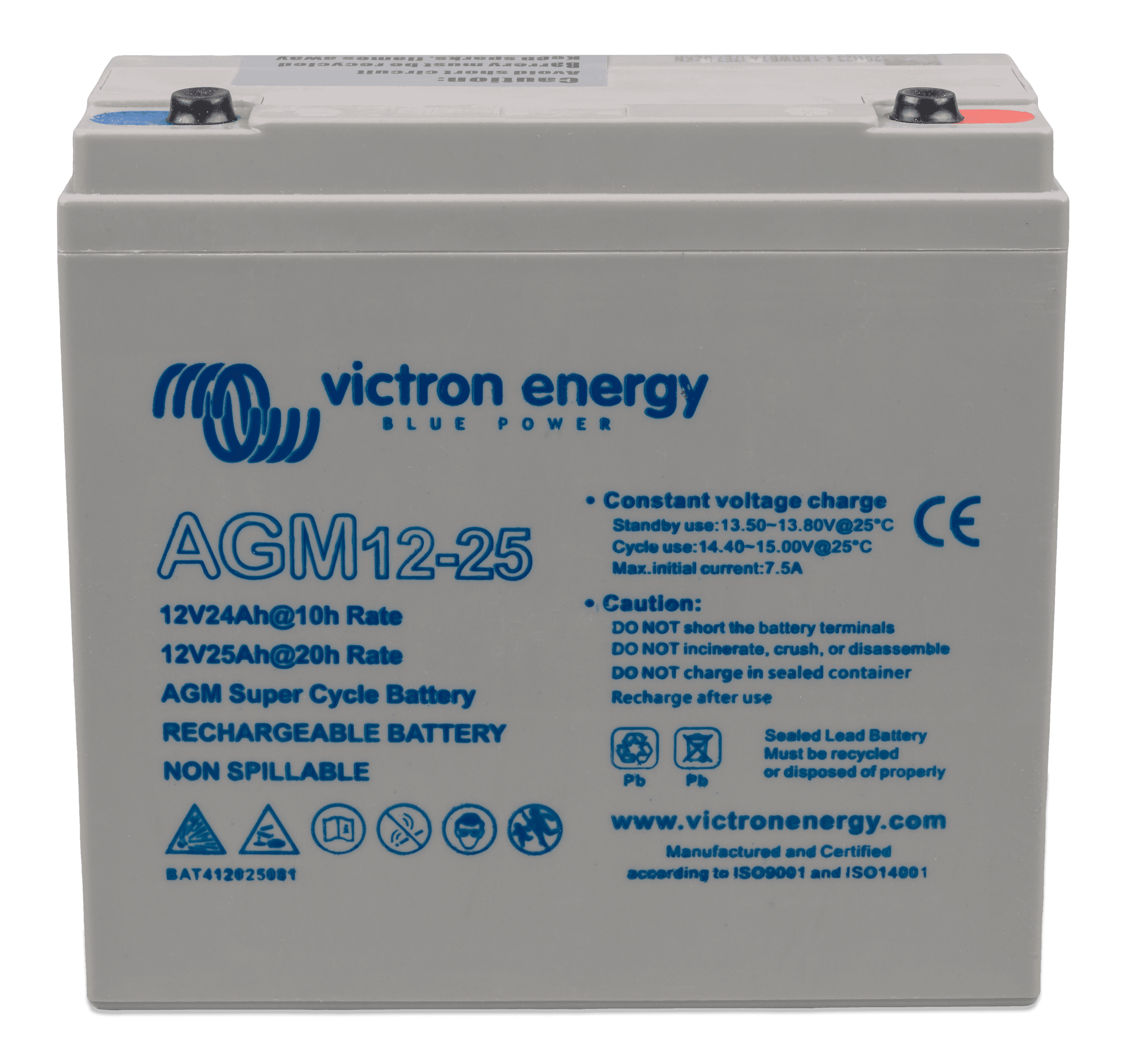 BAT412025081_12v-25Ah AGM Super (front-top) thumbnail